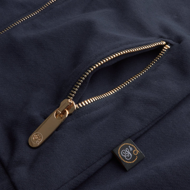 Full Signature tracksuit in navy with gold plated accessory