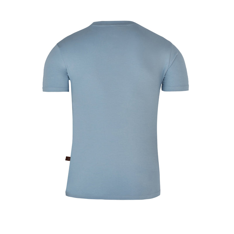 Light blue Signature T-shirt with gold plated badge