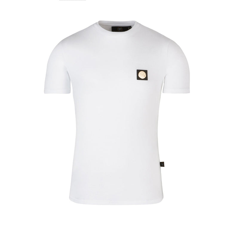 White Signature T-shirt with gold plated badge