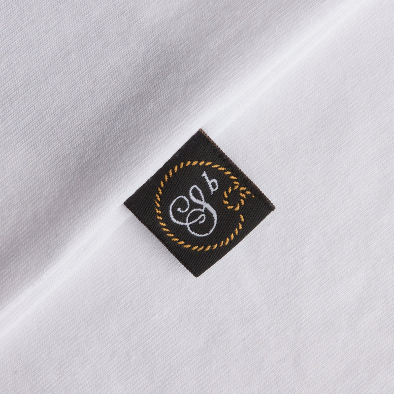 White Signature T-shirt with gold plated badge