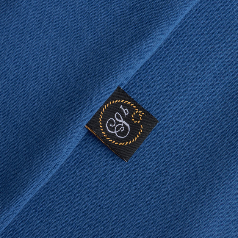 Electric blue Signature T-shirt with gold plated badge