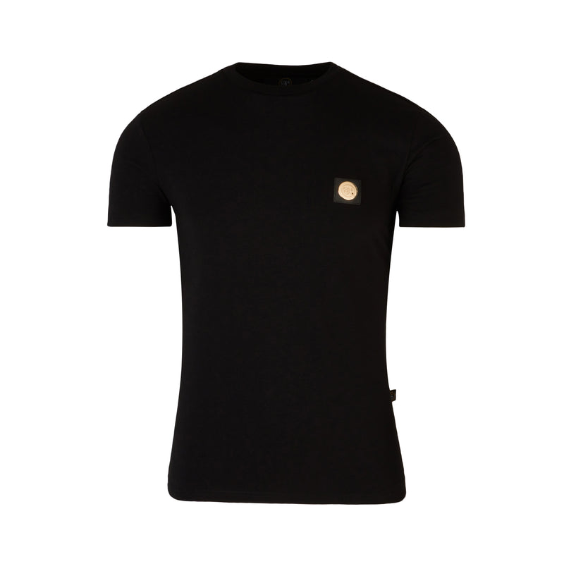 Black Signature T-shirt with gold plated badge