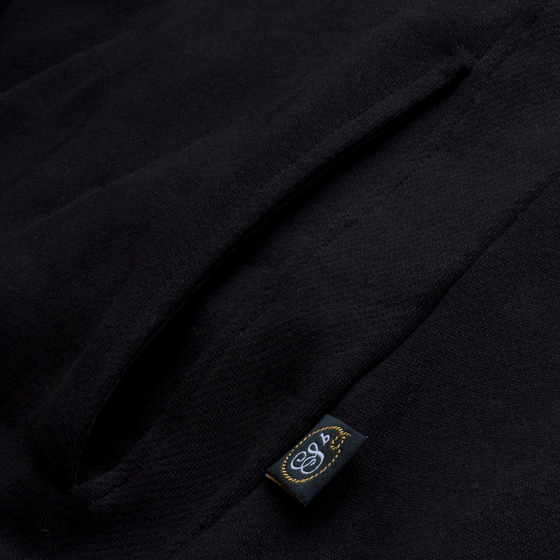 Black Signature hoodie with gold plated badge